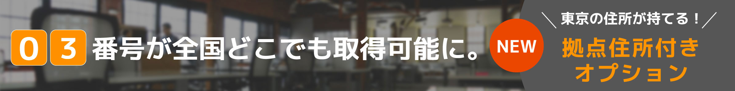 バーチャルオフィスオプション